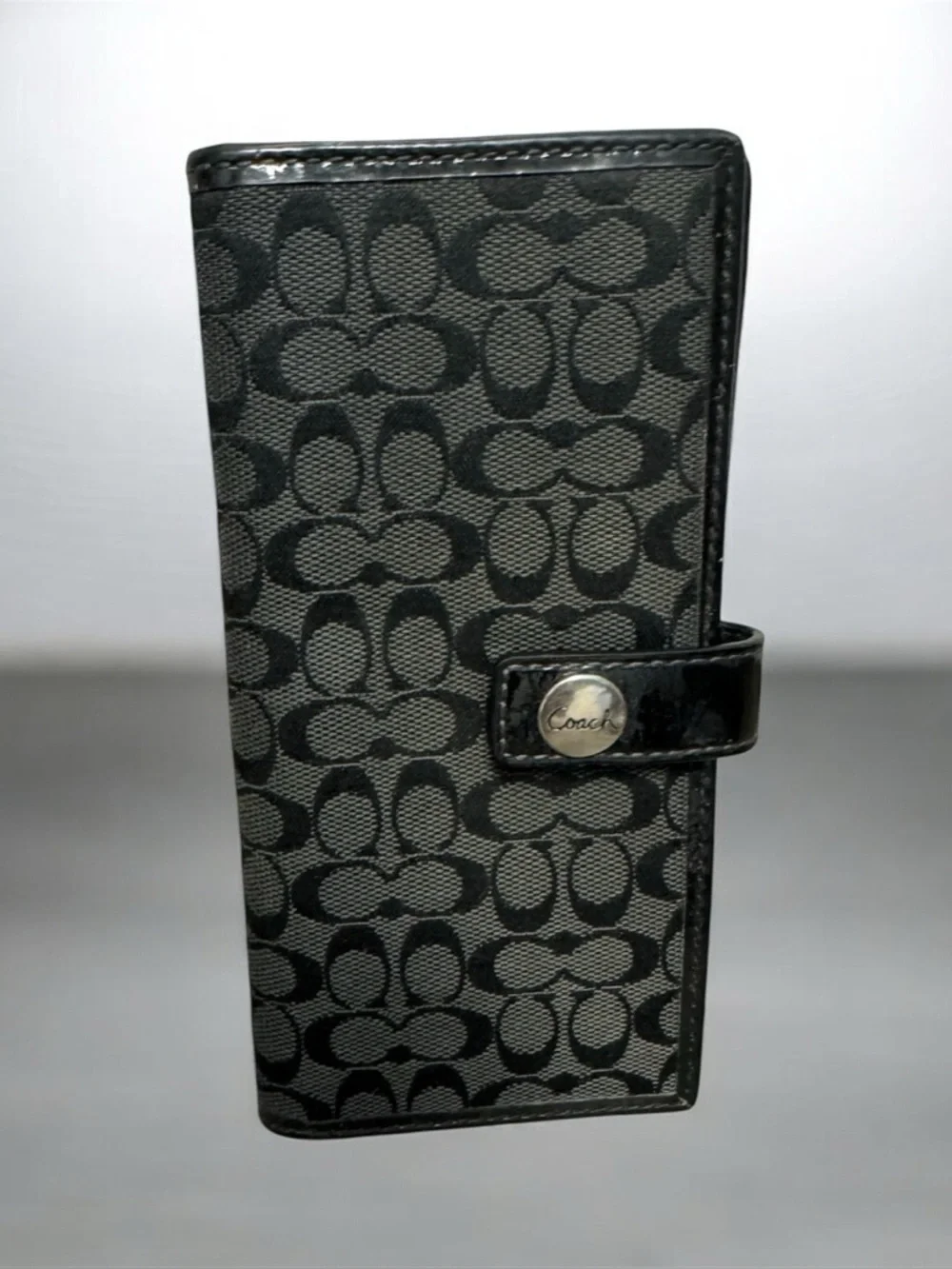 Coach Signature Black Boho Jacquard Canvas Handbag And Wallet - Picture 12 of 16